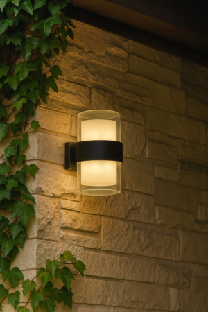 APLIQUE LED EXTERIOR TUBULAR CON ANILLO DE SUJECIÓN
