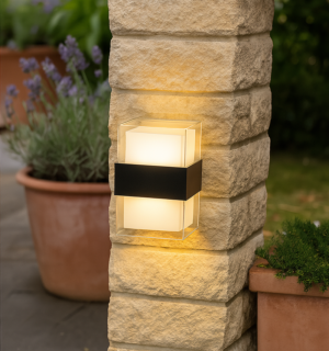 APLIQUE LED EXTERIOR CUBE DOBLE DIFUSOR