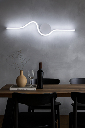 APLIQUE DE PARED LED  CURVO U ONDULADO