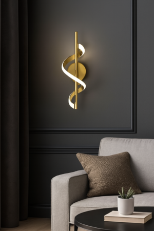 APLIQUE DE PARED LED  ESPIRAL CURVO