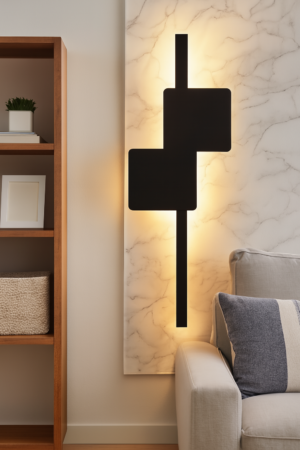 APLIQUE DE PARED LED ARTE ABSTRACTO VERTICAL