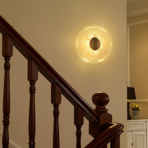 APLIQUE DE PARED LED FLOR DE CRISTAL