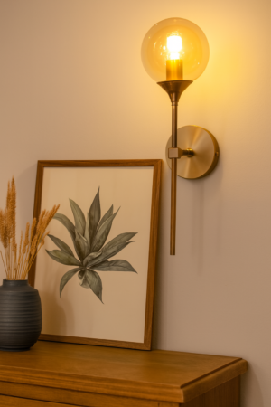 APLIQUE DE PARED LED ORBE BRONCE