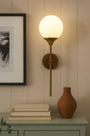 APLIQUE DE PARED LED GLOBO OPALINO