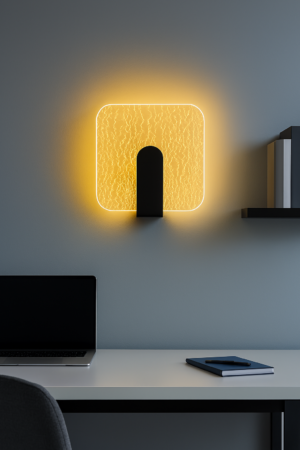APLIQUE DE PARED LED LUZ INDIRECTA ARCO NEGRO
