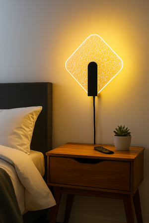 APLIQUE DE PARED LED ROMBO CON TEXTURA