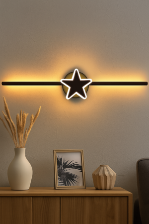 APLIQUE DE PARED LED LINEAL CON ESTRELLA CENTRAL