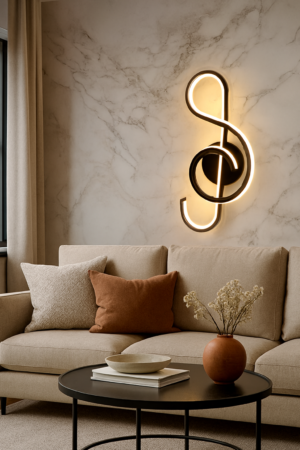 APLIQUE DE PARED LED CLAVE DE SOL
