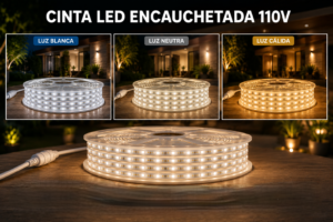 CINTA LED ENCAUCHETADA Cinta LED Encauchetada 110V Por Metro (Blanca, Neutra y Cálida)
