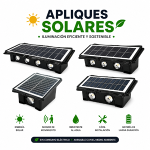 Aplique Solar LED Luz Cálida