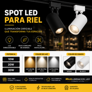 SPOT PARA RIEL Spot LED para Riel