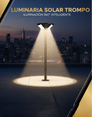 Luminaria Solar Trompo - Luz Blanca